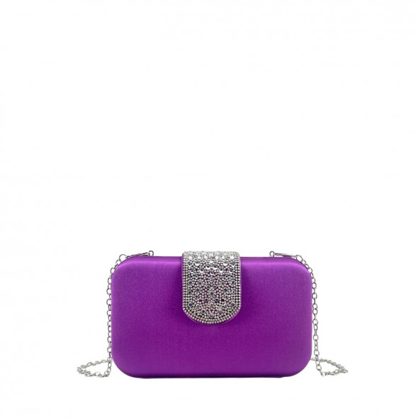 Bolso Clutch Efecto Raso